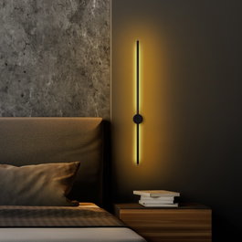 Opviq Sword - 13484 Lámpara de pared negra de metal